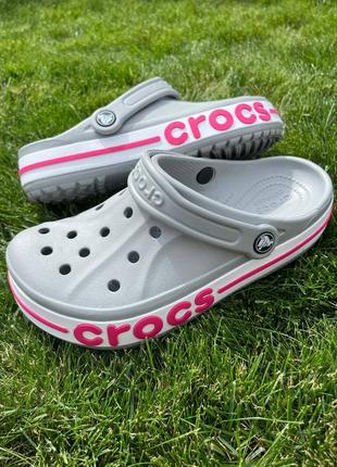 Женские кроксы сабо женские кроксы сабо crocs bayaband clog bayaband light grey/candy pink bayaband light grey/candy pink m6-w8