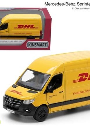 Модель автобус mercedes-benz 5'' kt5429w sprinter dhl edition метал.інерц.відкр.дв.кор./96/