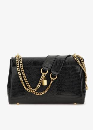 Новая guess сумкаизнаcy croc flap shoulder bag hwcb8494190 черный4 фото