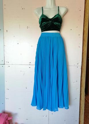 Довга спідниця шифон у пліссі дуже пишна