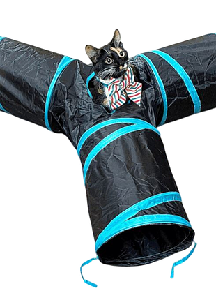 Раскладной игровой тоннель для котов y-образный