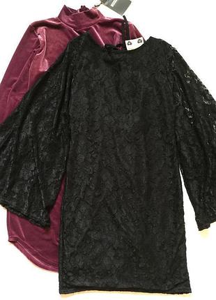 Мереживна сукня з широкими рукавами boohoo розмір 12/14