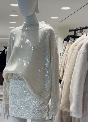 Светр zara в пайєтках