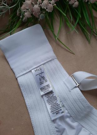 Eur 90h шикарный белый прозрачный бюстгальтер на большую грудь без бретелей №2040