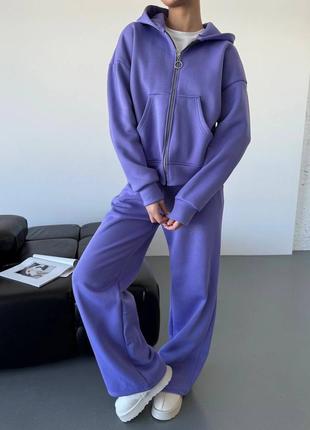 Женский спорт костюм в четырех цветах трехнитка на флисе