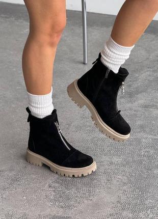 Зимние ботинки из натуральной замши2 фото