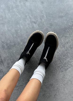 Зимние ботинки из натуральной замши9 фото