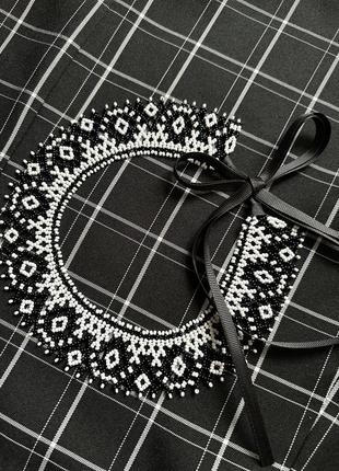 Силка из бисера, колье из бисера, ожерелье из бисера, кризис из бисера, этно из бисера