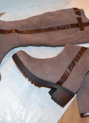 Високі чоботи натуральна замша