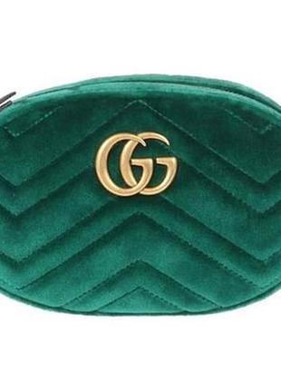 Жіноча сумка gucci на пояс зелена