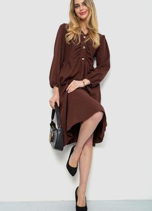 Сукня, колір коричневий, 246r203-1