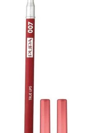 Карандаш для губ pupa true lips 007 shocking red, 1.2 г