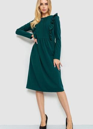 Сукня класична ошатна, колір зелений, 102r343