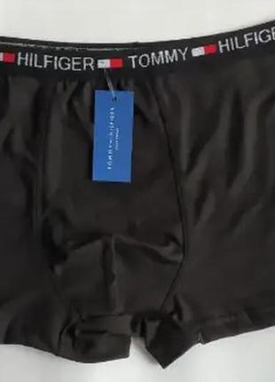 Мужские черные трусы боксеры tommy hilfiger. мужское белье.