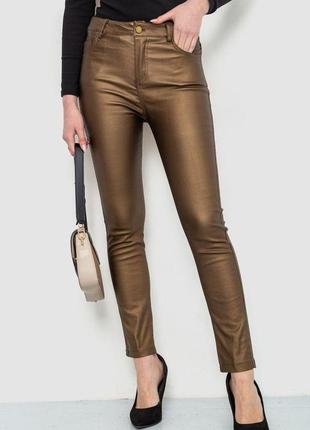 Штани жіночі стрейч, колір темно-золотистий, 246r3019