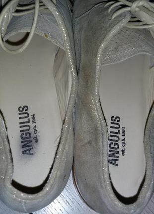 Angulus(данія)- шкіряні туфлм 40 розмір (26,5 см)10 фото