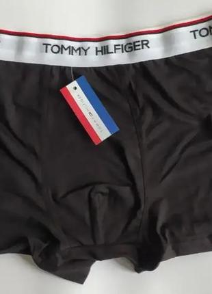 Мужские черные трусы боксеры tommy hilfiger. мужское белье.