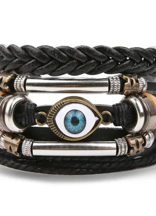 Набор браслетов с эко кожи глаз