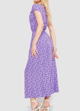 Платье с цветочным принтом, цвет сиреневый, 214r0554 фото