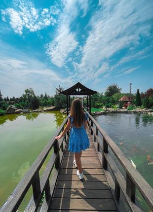 Блакитна сукня в горох 2