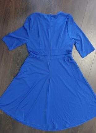 Красивая женское платье цвета электрик дайвинг размер 48- 523 фото