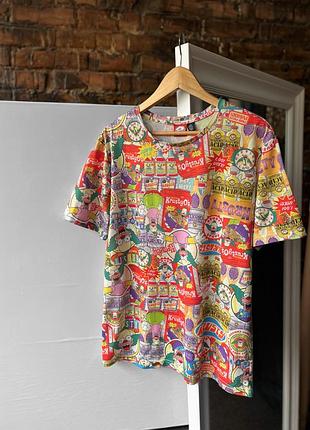 The simpsons men’s krusty the clown comic style printed short sleeve t-shirt футболка