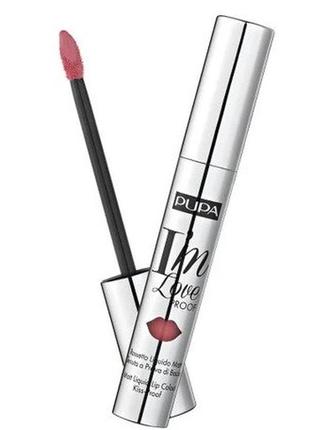 Матовая жидкая помада pupa i'm loveproof matt lip fluid 04 intense rose, 2.7 мл