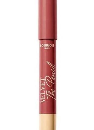 Матовая помада-карандаш для губ bourjois velvet the pencil lipstick 05 red vintage, 1.8 г