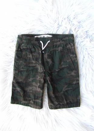 Легкие камуфляжные милитари армейские шорты из хлопковой ткани denim co