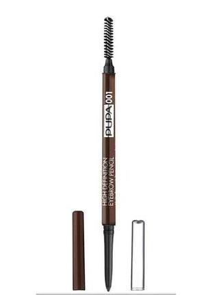 Олівець для брів pupa high definition eyebrow pencil 001, 0.9 г