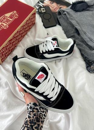 Knu old skool black / white premium4 фото