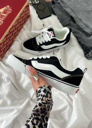 Knu old skool black / white premium8 фото