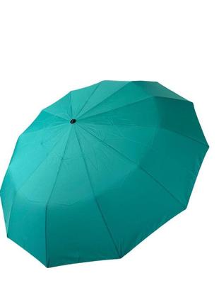 Парасолька автомат toprain 12 спиць антивітер бірюзовий