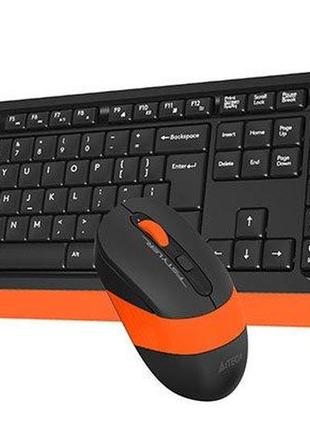 Комплект бездротовий клавіатура з мишкою a4tech fg1010 (orange) fstyler