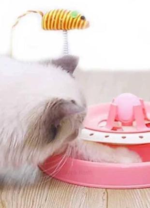 Интерактивная игрушка для котов si mu beibei розовая