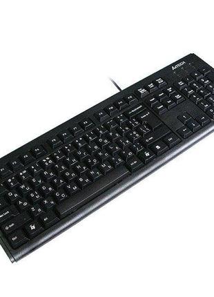 Клавіатура a4-km-720 usb, чорна, rus + ukr, ergonomic