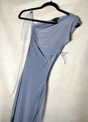 Блакитна сукня з розрізом prettylittlething2 фото