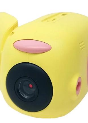 Детский фотоаппарат - видеокамера kids camera птичка желтый
