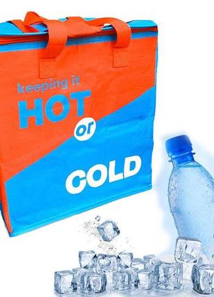 Сумка холодильник термос cooling bag dt4244 красно-голубая