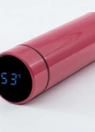 Умный термос с индикатором температуры smart 500 мл красный