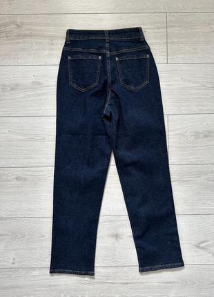 Прямі джинсові штани з високою талією та кишенями темний денім tezenis жіночі штани темно-синів наяв5 фото