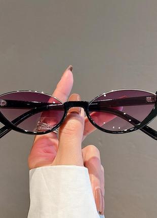 Сонцезахисні окуляри в напіврамці жіночі котяче око модні сучасні окуляри2 фото