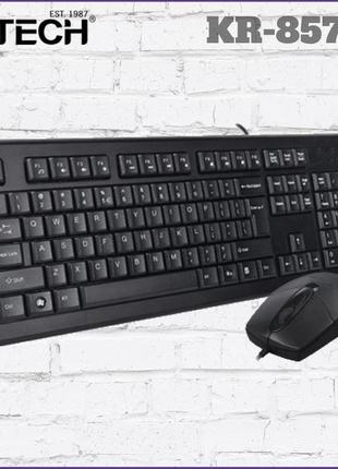 Комплект клавіатура з мишкою a4tech kr-8572s (black) kr-85+op-720s