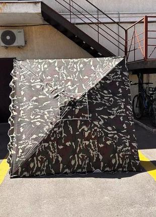 Зонт квадратный 3х3 4 спицы с ветровым клапаном усиленный, камуфляж camouflage