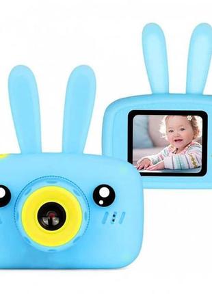 Дитячий фотоапарат baby photo camera rabbit з автофокусом х-500 блакитний