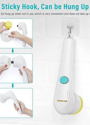 Щётка аккумуляторная для мытья посуды с насадками electric cleaning brush