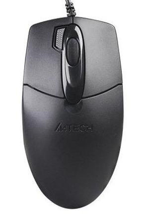 Мишка провідна a4tech op-730d usb (black) 1000dpi, 2x click2 фото
