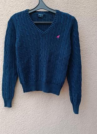 Фирменный пуловер свитер kangol 100% cotton