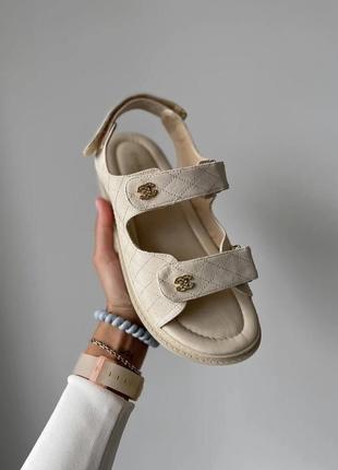 *chanel dad sandal beige  lxch002