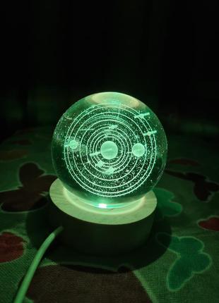 Светильник "криштальный шар" солнечная система